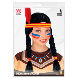 Indiánská paruka dívčí